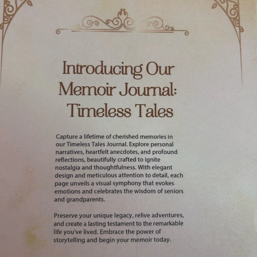 Timeless Tales Journal Guided Memoir Journal (106 pages)